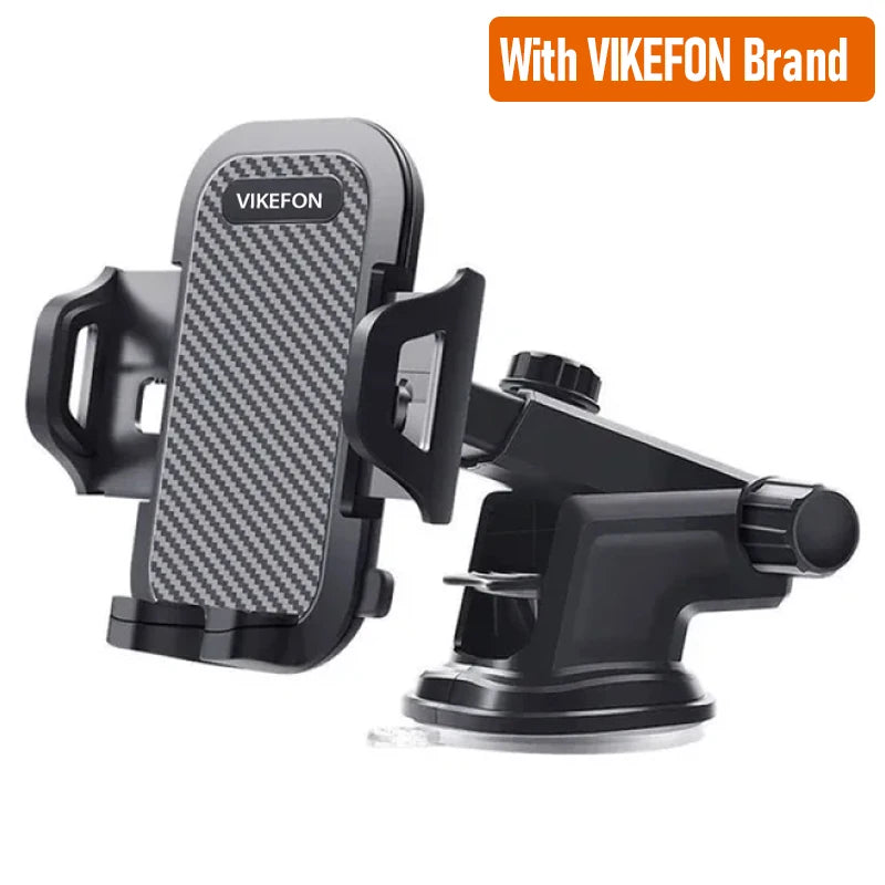 VIKEFON Sucker Car Phone Holder Stand Mount Suction Cup Smartphone Mobile Cell Support in Car Bracket for Iphone Xiaomi Samsung