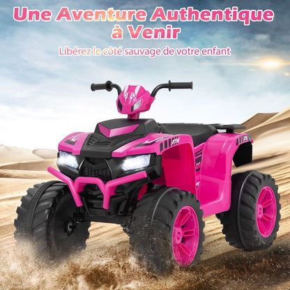 24V Voiture Électrique Enfant Avec Musique & Lumières LED Vitesse 2,8/5 Km/H Charge 35Kg Pour 3-8 Ans Noir/Rose/Bleu/Rouge