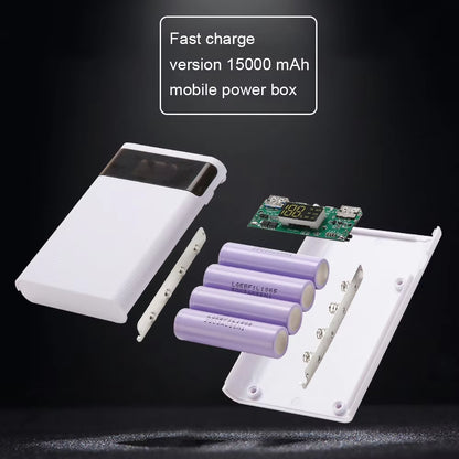 18650 Diy Charge Power Bank Case Storage Box 20000Mah Dual USB Type C Power Bank Shell Case without Battery for Iphone Xiaomi