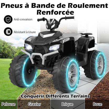 24V Voiture Électrique Enfant Avec Musique & Lumières LED Vitesse 2,8/5 Km/H Charge 35Kg Pour 3-8 Ans Noir/Rose/Bleu/Rouge