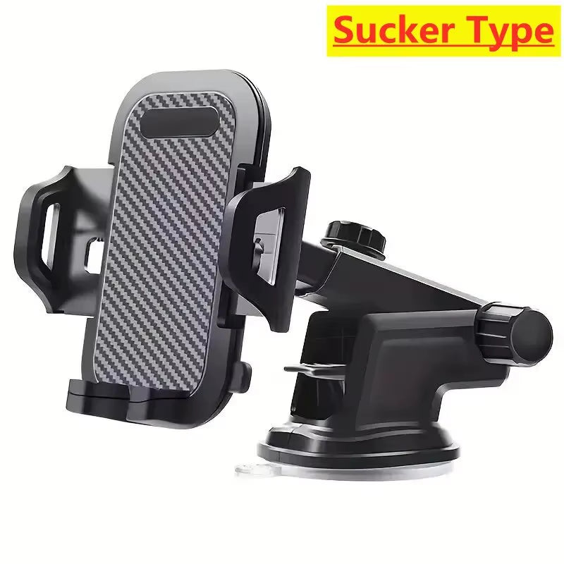 VIKEFON Sucker Car Phone Holder Stand Mount Suction Cup Smartphone Mobile Cell Support in Car Bracket for Iphone Xiaomi Samsung