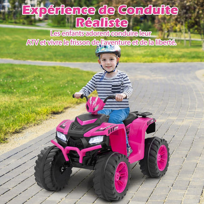 24V Voiture Électrique Enfant Avec Musique & Lumières LED Vitesse 2,8/5 Km/H Charge 35Kg Pour 3-8 Ans Noir/Rose/Bleu/Rouge