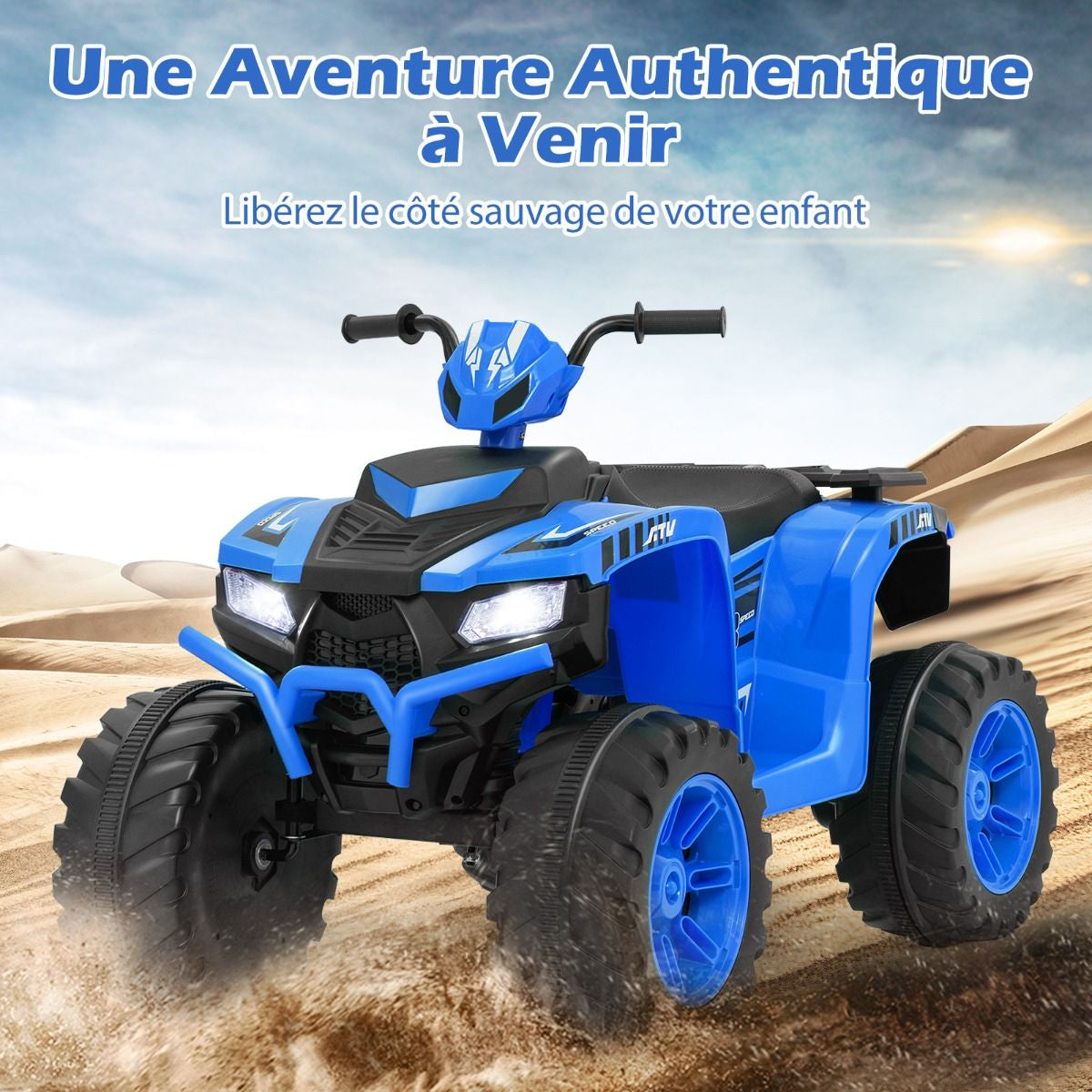 24V Voiture Électrique Enfant Avec Musique & Lumières LED Vitesse 2,8/5 Km/H Charge 35Kg Pour 3-8 Ans Noir/Rose/Bleu/Rouge