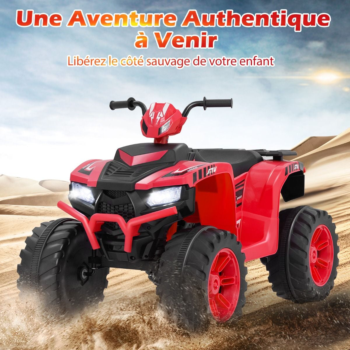 24V Voiture Électrique Enfant Avec Musique & Lumières LED Vitesse 2,8/5 Km/H Charge 35Kg Pour 3-8 Ans Noir/Rose/Bleu/Rouge