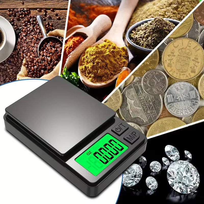 Precision Pocket Scale 1000G X 0.01G - Digital Gram, Food, Jewelry, Ounces/Grains Scale with Backlit LCD - Mini Scale for Travel