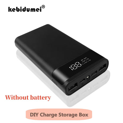 18650 Diy Charge Power Bank Case Storage Box 20000Mah Dual USB Type C Power Bank Shell Case without Battery for Iphone Xiaomi