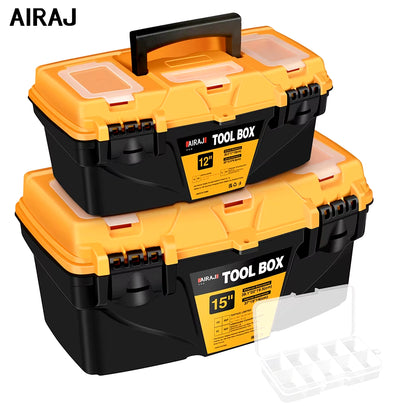 12/15 Inch Hardware Toolbox, Plastic Thick Combination Suitcase Electrician Carpenter Electric Drill Storage Box