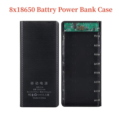 18650 Diy Charge Power Bank Case Storage Box 20000Mah Dual USB Type C Power Bank Shell Case without Battery for Iphone Xiaomi